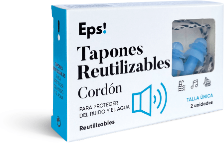 TAPONES ANTIRRUIDO Y ANTIAGUA REUTILIZABLES CON CORDÓN — Eps! Tapones para todas las situaciones